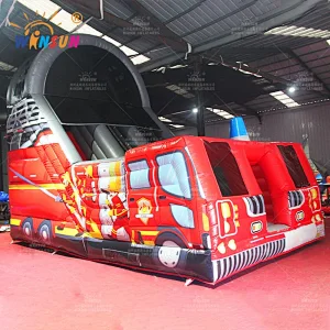 Inflatable Fire Truck Slide