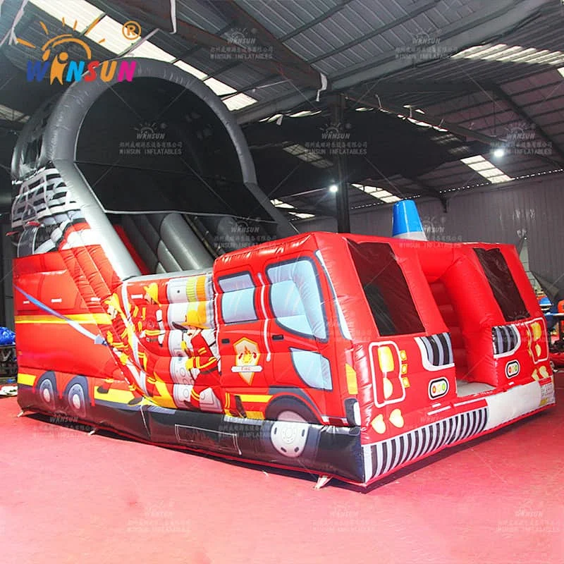 Inflatable Fire Truck Slide