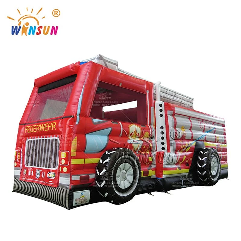 Fire Truck Inflatable Obstacle Course
