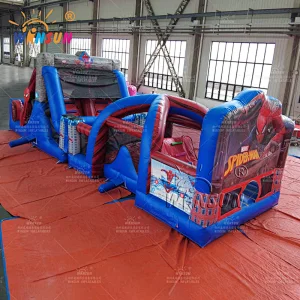 Custom Inflatable Obstacle Course Spiderman Theme