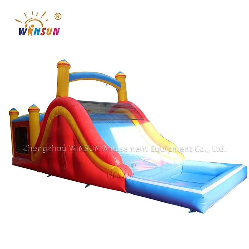 3-in-1 water slide with jumping castle
