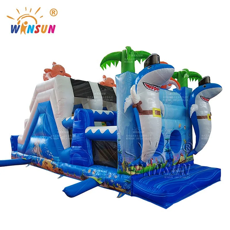 Inflatable Obstacle Course Underwater World Theme
