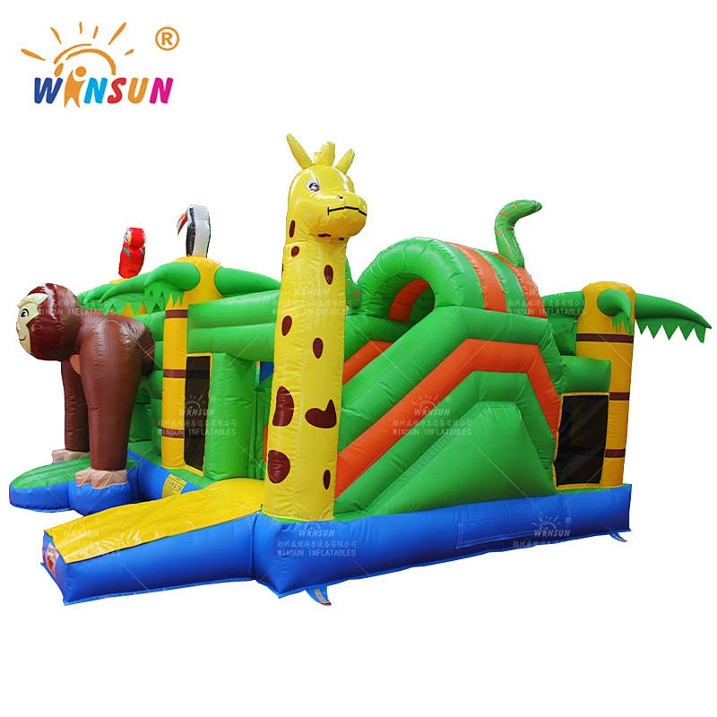 Monkey Inflatable Jumping Castle with slide