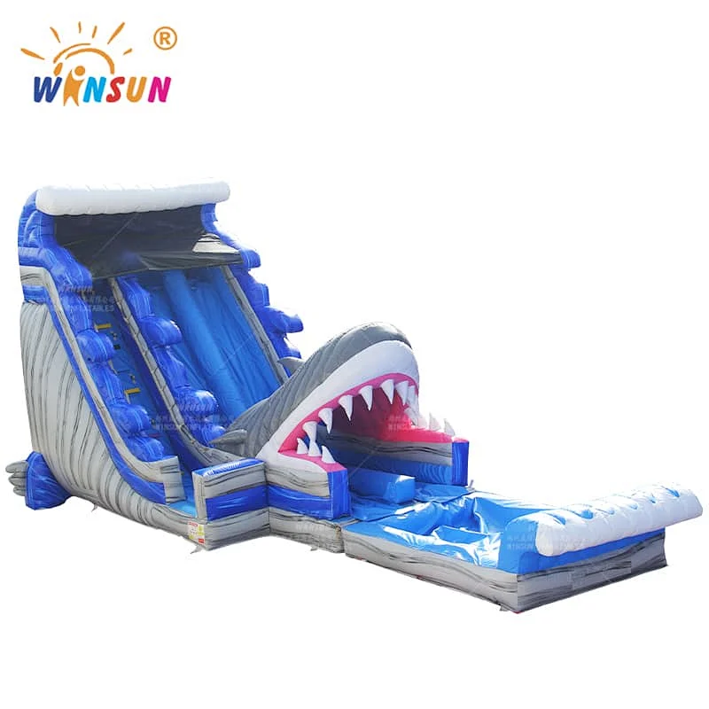 Shark Dual Lane Inflatable Water Slide