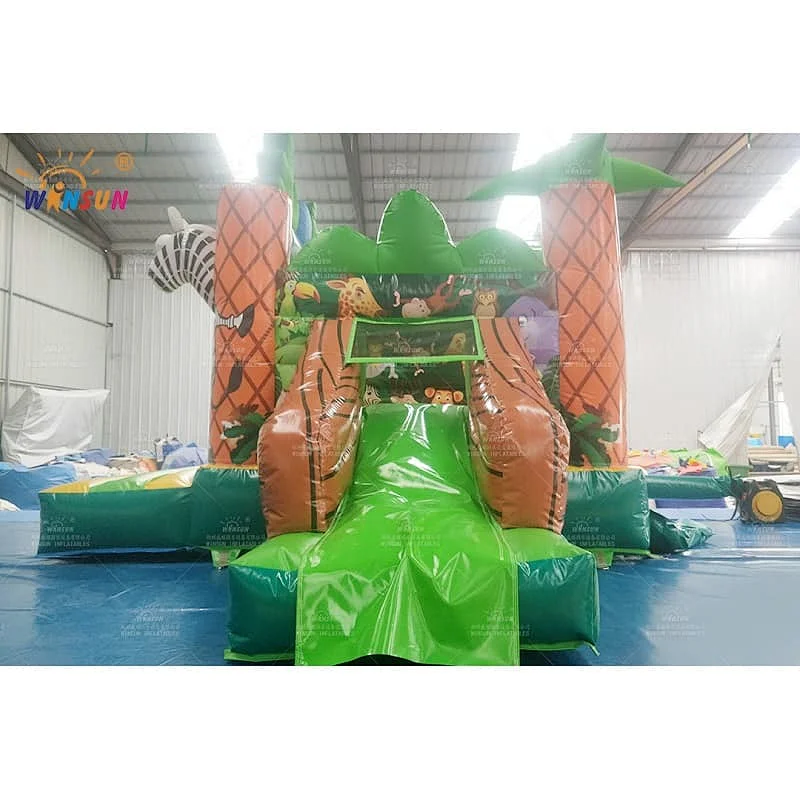 Jungle animal jumping castle