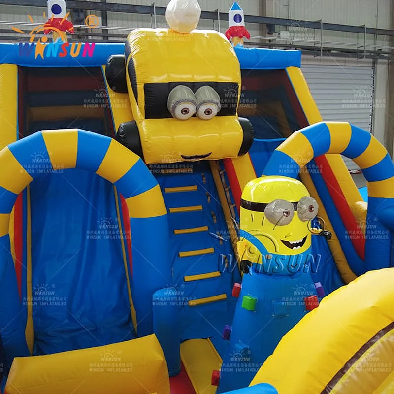 Custom Inflatable Playground Minons Car Theme