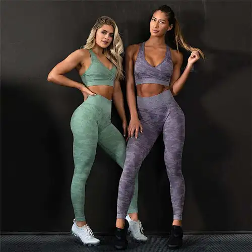 High Stretchy Yoga Set High Waist Yoga Pants Workout Leggings Women Yoga Bra And Pants Set