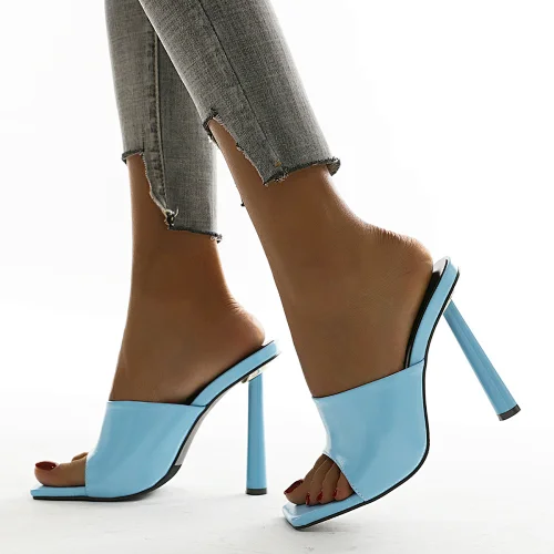 101965 DEleventh woman shoes European and American spring and Summer New Design Square head simple pure colorforeign trade new