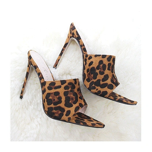 DEleventh shoes 101297 Pointed Open Toe  Slip on Sandals Thin Heel Slippers Shoes Women heels designer heels New Fashion Shoes