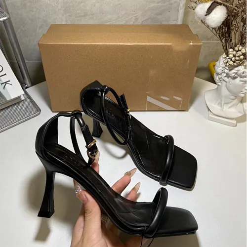 DEleventh Shoes Z 7777-12 Evergreen ladies fashion high heel party dress shoes heeled sandals black heels for ladies stock