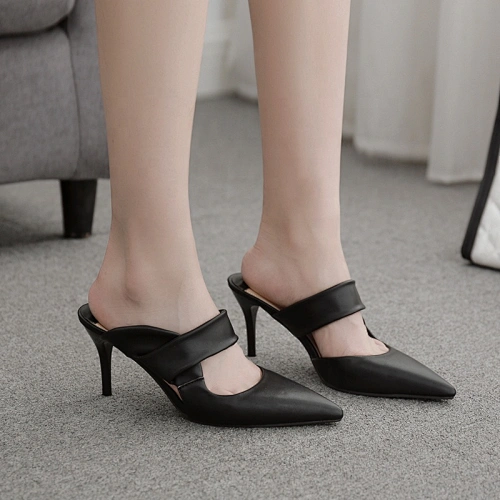 969-1 DEleventh Shoes pointy kitten heel fashion slip on shoes women heels hot sale other sandals slippers custom lady heels