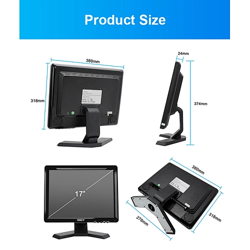 17 Inch Usb Tv Touch Screen Wall Mount Square Monitor Speaker Studio ...