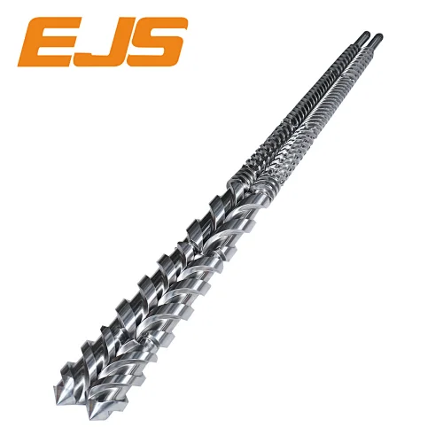 parallel twin screw barrel|twin screw extruder screw barrel | EJS produces large quantity of twin screw each year, base steel include 38CrMoAlA, 34CrAlNi7, 31CrNiV9