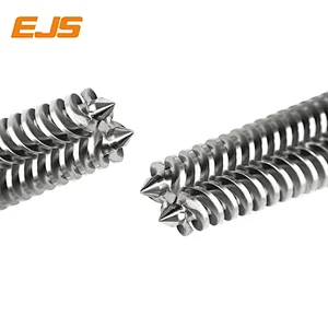 twin conical screw barrel| EJS has stocks for standard size of conical screw barrel 55/110, 65/132, 80/156, 92/188, contact EJS to find out more.