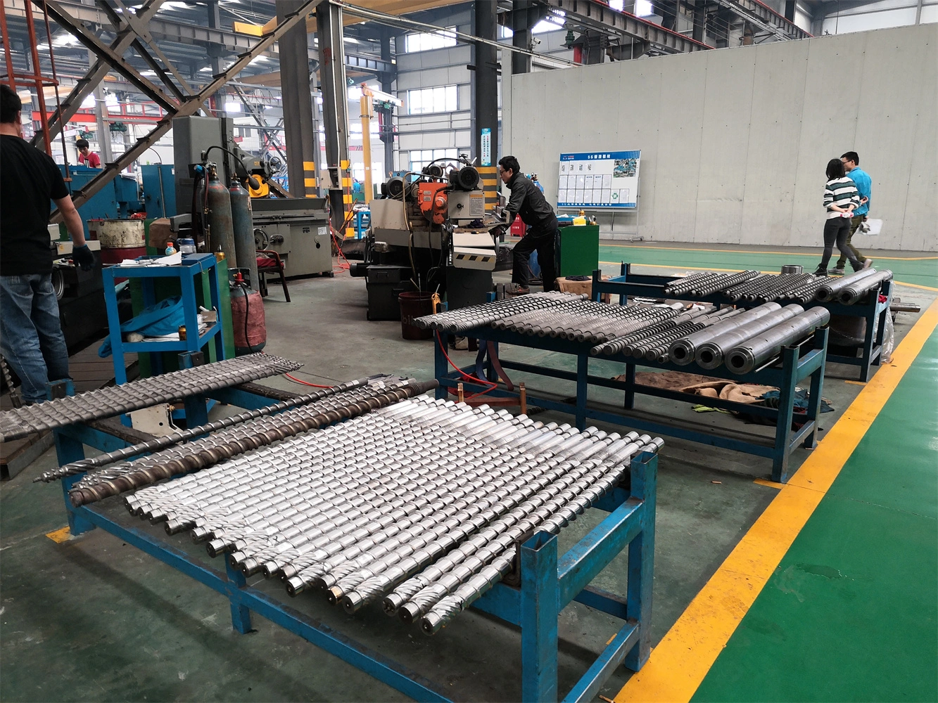 screw barrel for extruder, manufactured by E.J.S INDUSTRY CO., LTD, always stands for high quality, which is a package including materials, production, inspection, packaging, transportation, after-sales service etc.