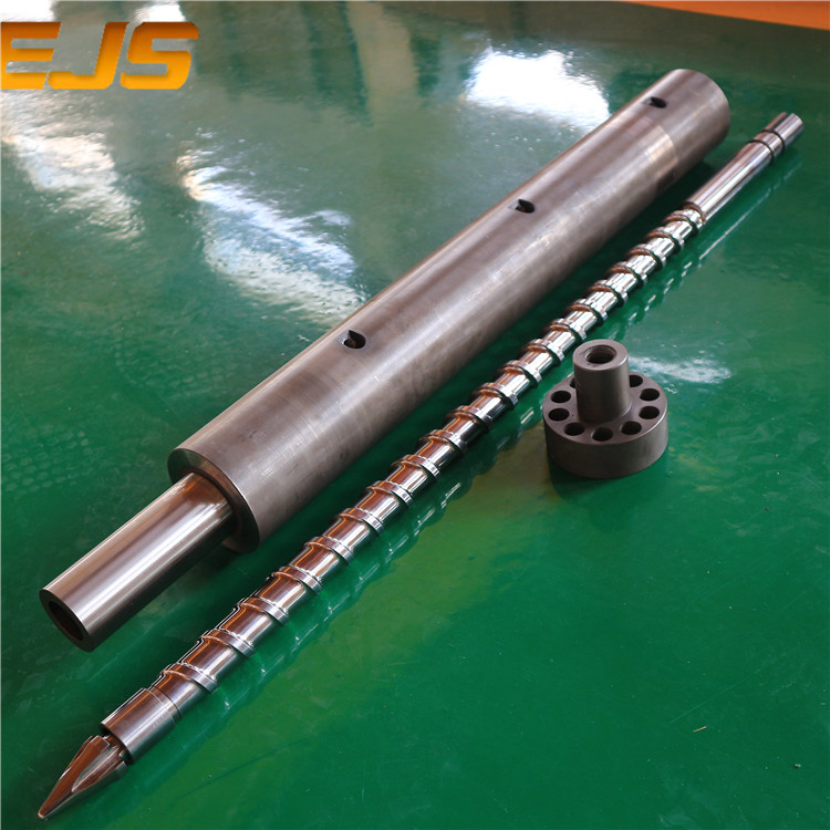 injection molding machine screw barrel, E.J.S INDUSTRY CO., LTD has them, with different surface treatment, including nitiriding, chrome-plating, carbide liner etc.