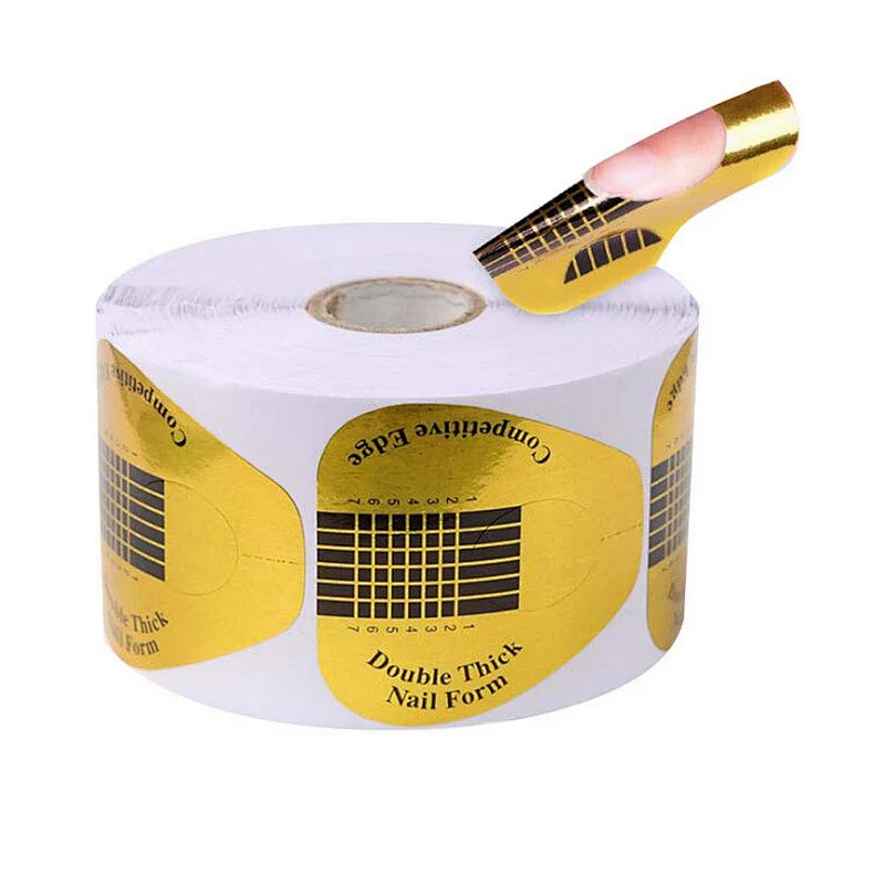 gel nail art tips nail forms for gel nails gel nails nail art nail art gel nails gel nail manicure 500 pcs Gel Nail Forms-UV Gel Nail Art Tips Nail Extension Forms For Nails Manicure Design Paper Tray Accessory