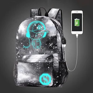 Luminous Galaxy School Bag University students Laptop School Backpack High Class Student School Bags for Boys Teen