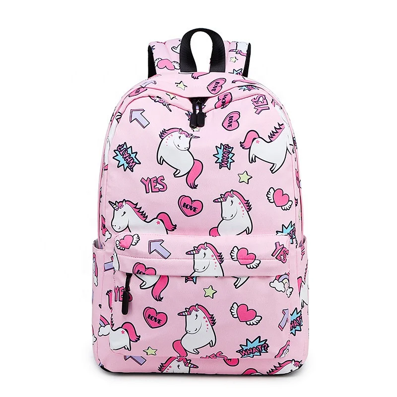 Kids School Backpack Cartoon Prints Child School Bag Bright colors  Bookbag for Girls