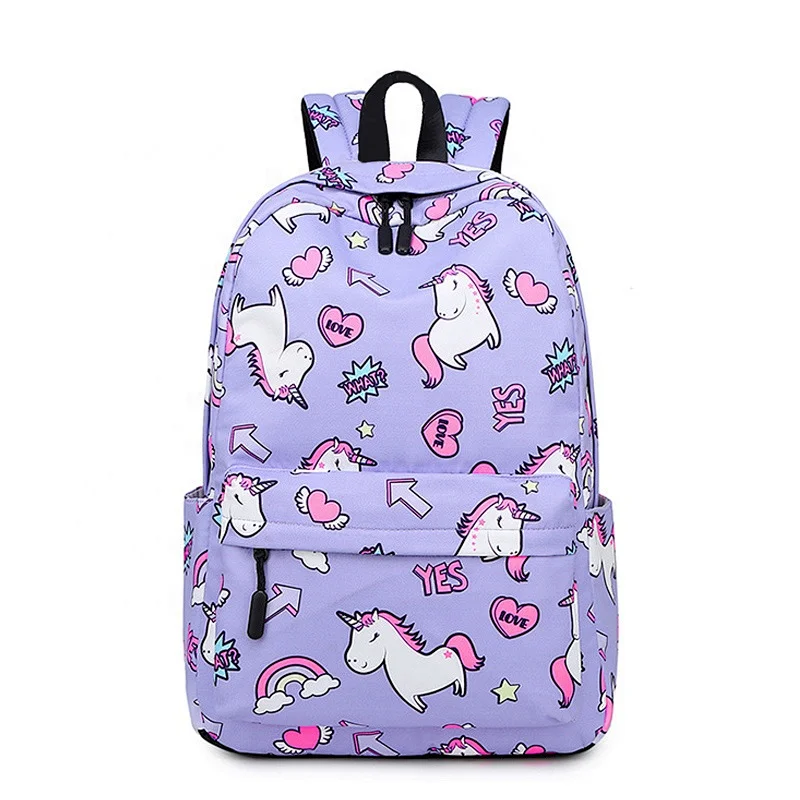 Kids School Backpack Cartoon Prints Child School Bag Bright colors  Bookbag for Girls
