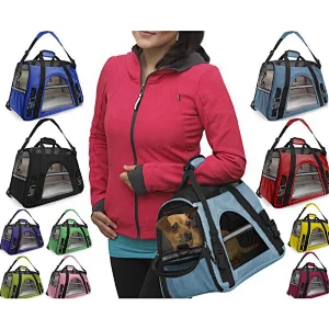 Pet Carrier Bag for oft Sided Large Cat Dog Comfort Sapphire Blue Bag Travel Approved