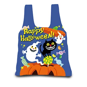 Halloween Tote Bag Kids polyester Fabrics Pumpkin super  Gift Bags Halloween Props Children Toys Trick Treat Candy Bag