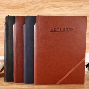 Promotional fashionable cheap custom pu leather notebook student and business diary note book
