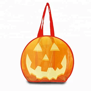 Halloween funny pumpkin bag kids candy tote bag for halloween party