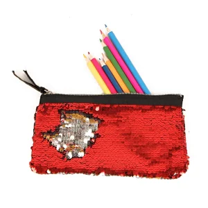 VSHOWBAGS Women Travel Sequins Makeup Bag Reversible Cosmetic Bag Handbag Glitter Custom Evening Clutch Makeup Bag