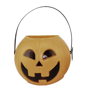 factory price offer for large size plastic halloween pumpkin buckets