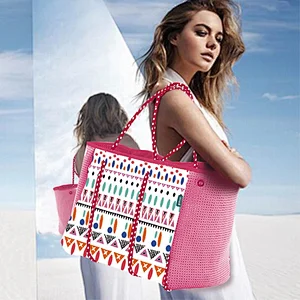 Wholesale New Design Fashion Outdoor Water Proof Perforated Neoprene Beach Bag Shopping Ladies Neoprene Handbags Bags