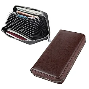 Real Simple Card Holder pu leather case name phone Business Card Holder wallet for man