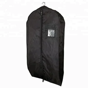 Wholesale Nylon Garment Bags , Black storage bag Coat Suits Dust Cover