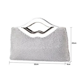 2015 fashion mini evening bag crystal evening bag for party designer beige hand bag clutch
