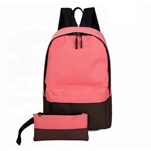 3-in-1 Cute Korean Lace Canvas School Backpack Rolling Backpack and Corey Lunch bag Set Casual Daypack set