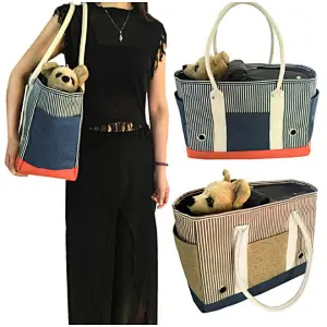 Pet Dog Carrier Shoulder Sling Bag Puppy Cat Canvas Outside Travel Tote Handbag