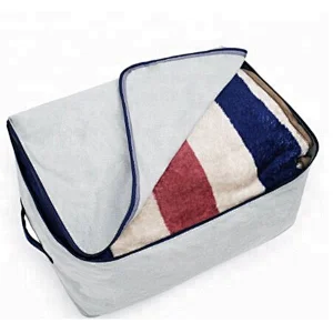 Custom Waterproof Nylon White Ultra Size Electronics Accessories Foldable Storage Organizer Bag for Quilt