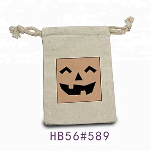 Wholesale Custom logo printed natural linen jute flax cloth drawstring sack cotton bag for promotion