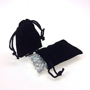 Pull on the rope beam plant flannelette bags 5 x7cm black accessories jewelry bags