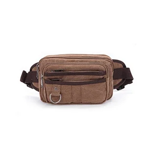 Vintage Canvas Small Mens Womens Waist Bag Fanny Pack