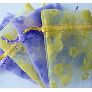 100 Pcs 5 X 7 Inches Mixed Color Jewelry Gift Organza Bag Candy bag Wedding Favors bag
