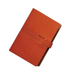 smooth and soft hardcover notes book printing leather organizer notebook