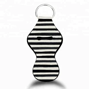 2018 Popular design neoprene chapstick holder/ lipstick holder/ keychain for girls