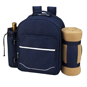 Large Capacity Reusable Double-layer Soft Picnic Bag Tableware Lunch Insulated Picnic Cooler Backpack Bag