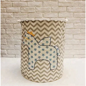large horse printing foldable canvas storage bag for clothes