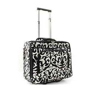 zebra-stripe 16.5 inch trolley laptop bag for women