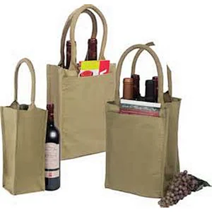 4 bottles eco nonwoven wine bags made in china food paper bag bib bag in box with a valve