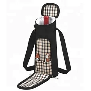 Durable 600D polyester material fashional picnic bottle cooler bag with insulated lunch bag cola bottle cooler bag
