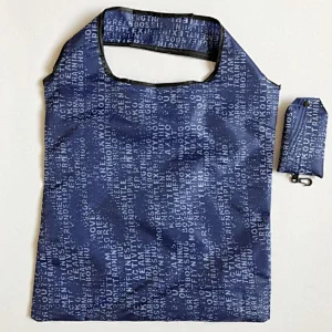 polyester or nylon folding bag with pouch green buggy bag shopping bags with wheels fashion