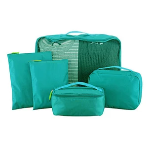 5 Pcs/Set Waterproof Clothes Storage Bags Packing Cube Travel Luggage Organizer